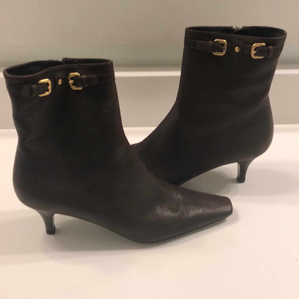 Beautiful rich chocolate brown Prada boots